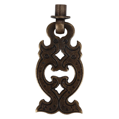 Antique Drawer Pendant Pulls Anti Rust Retro Elegant Brass Book Cabinet Pull Handle for Dressers Wardrobes V1294-YM0523-3114220036212