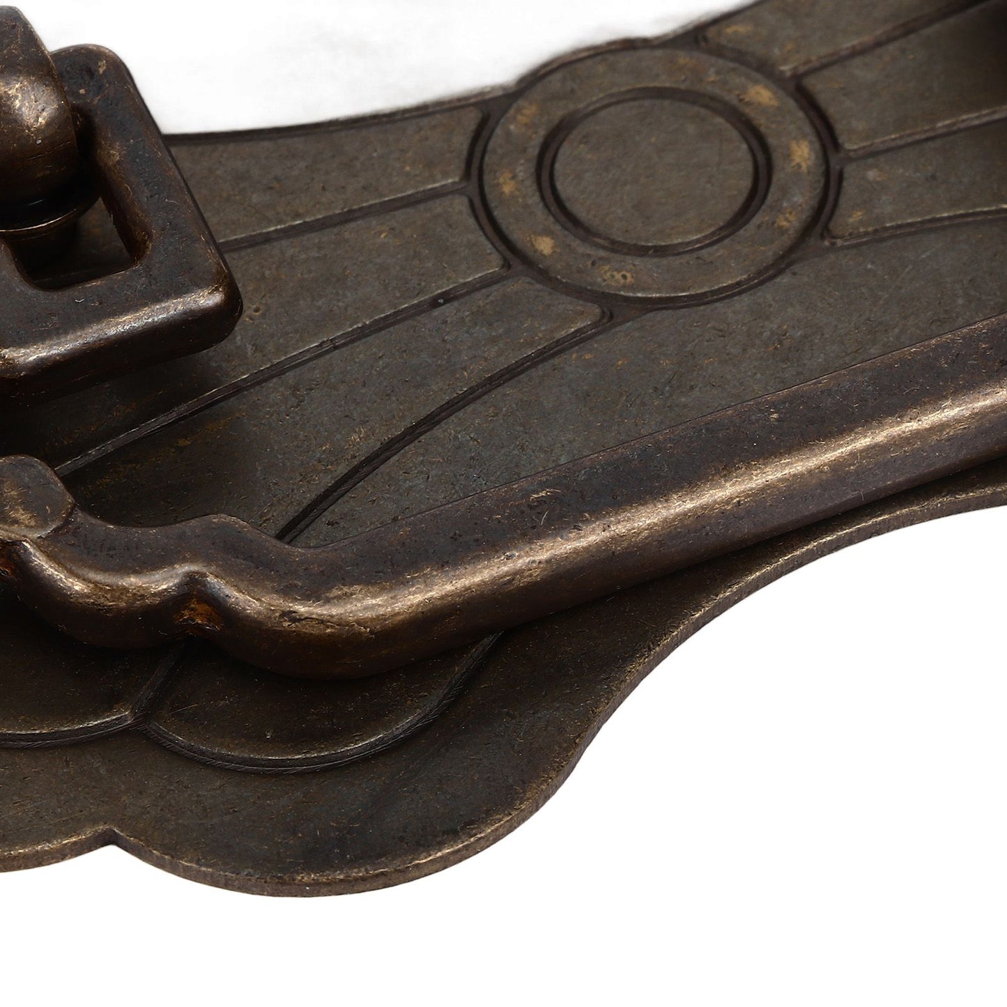 Antique Drawer Handle 12.8x7cm Wealth Blossoms Retro Chinese Style Brass Vintage Drawer Pulls with 2 Screws V1294-YM0523-3114220036411