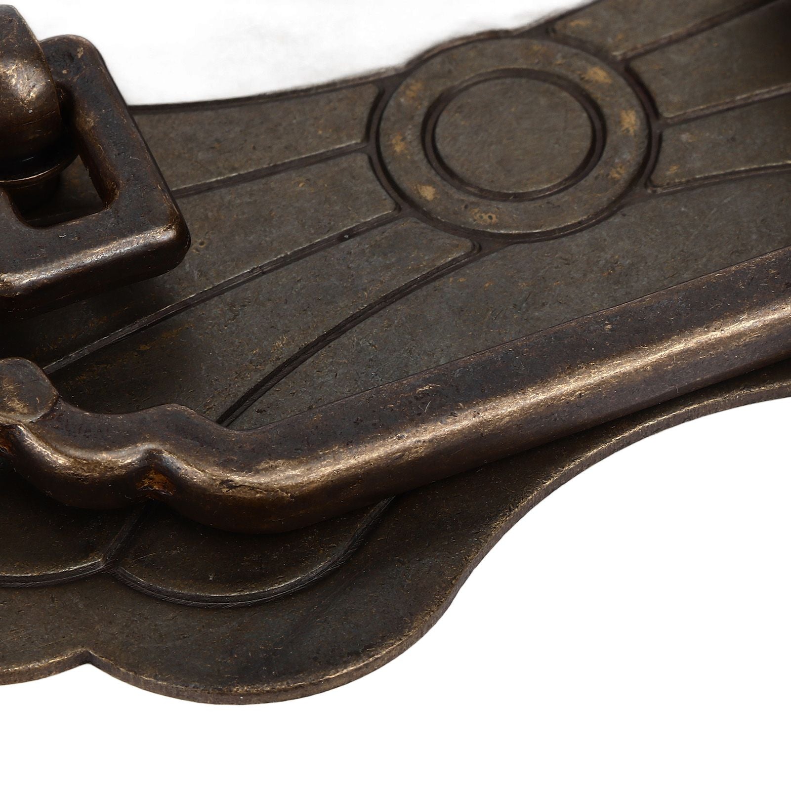 Antique Drawer Handle 12.8x7cm Wealth Blossoms Retro Chinese Style Brass Vintage Drawer Pulls with 2 Screws V1294-YM0523-3114220036411