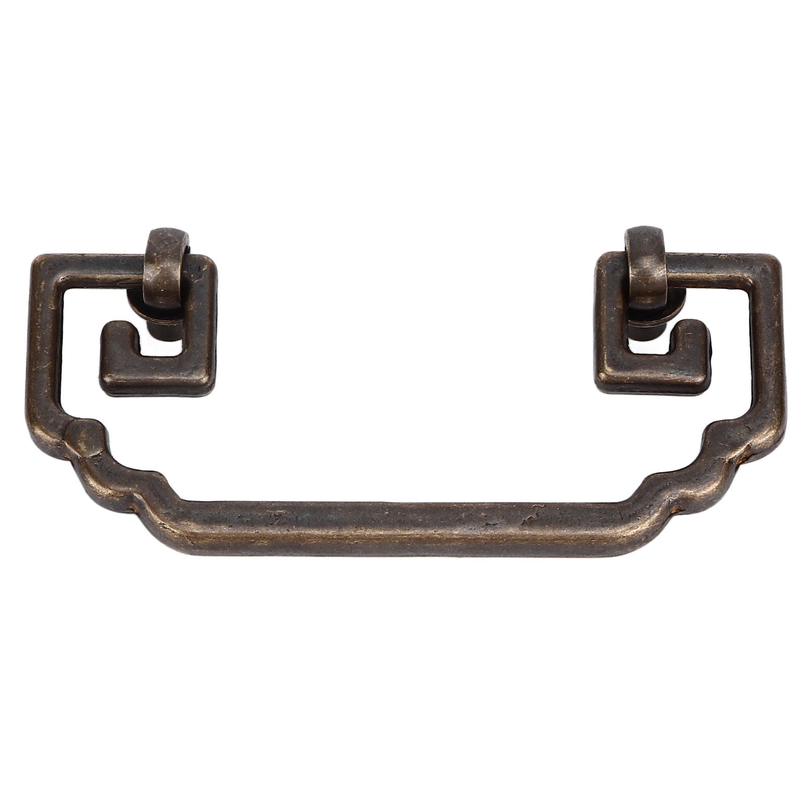 Antique Drawer Handle 12.8x7cm Wealth Blossoms Retro Chinese Style Brass Vintage Drawer Pulls with 2 Screws V1294-YM0523-3114220036411