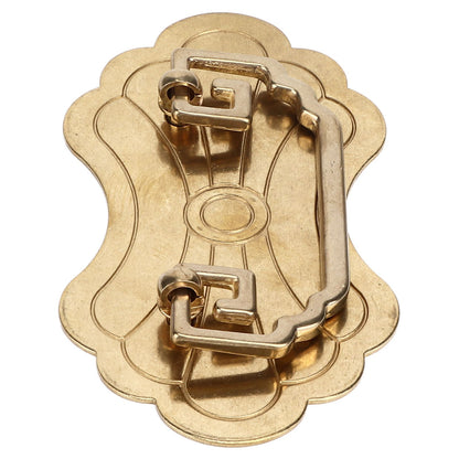 Antique Drawer Handle 12.8x7cm Wealth Blossoms Retro Chinese Style Brass Vintage Drawer Pulls with 2 Screws V1294-YM0523-3114220036412