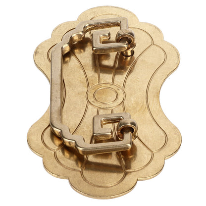Antique Drawer Handle 12.8x7cm Wealth Blossoms Retro Chinese Style Brass Vintage Drawer Pulls with 2 Screws V1294-YM0523-3114220036412