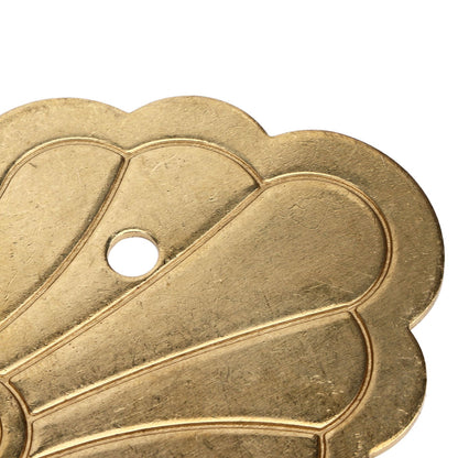 Antique Drawer Handle 12.8x7cm Wealth Blossoms Retro Chinese Style Brass Vintage Drawer Pulls with 2 Screws V1294-YM0523-3114220036412
