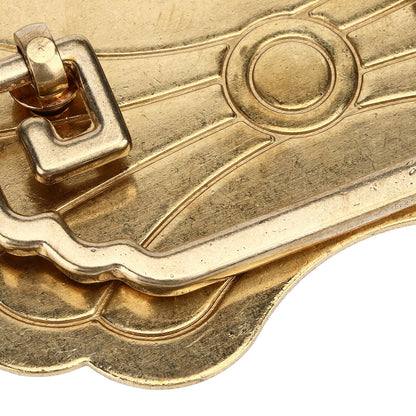 Antique Drawer Handle 12.8x7cm Wealth Blossoms Retro Chinese Style Brass Vintage Drawer Pulls with 2 Screws V1294-YM0523-3114220036412