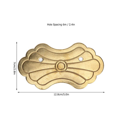 Antique Drawer Handle 12.8x7cm Wealth Blossoms Retro Chinese Style Brass Vintage Drawer Pulls with 2 Screws V1294-YM0523-3114220036412