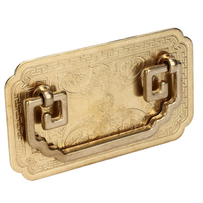 Antique Drawer Handle Tetragonal Bat Handle Antique Chinese Retro Style Drawer Pulls with 2 Screws for V1294-YM0523-3114220036511