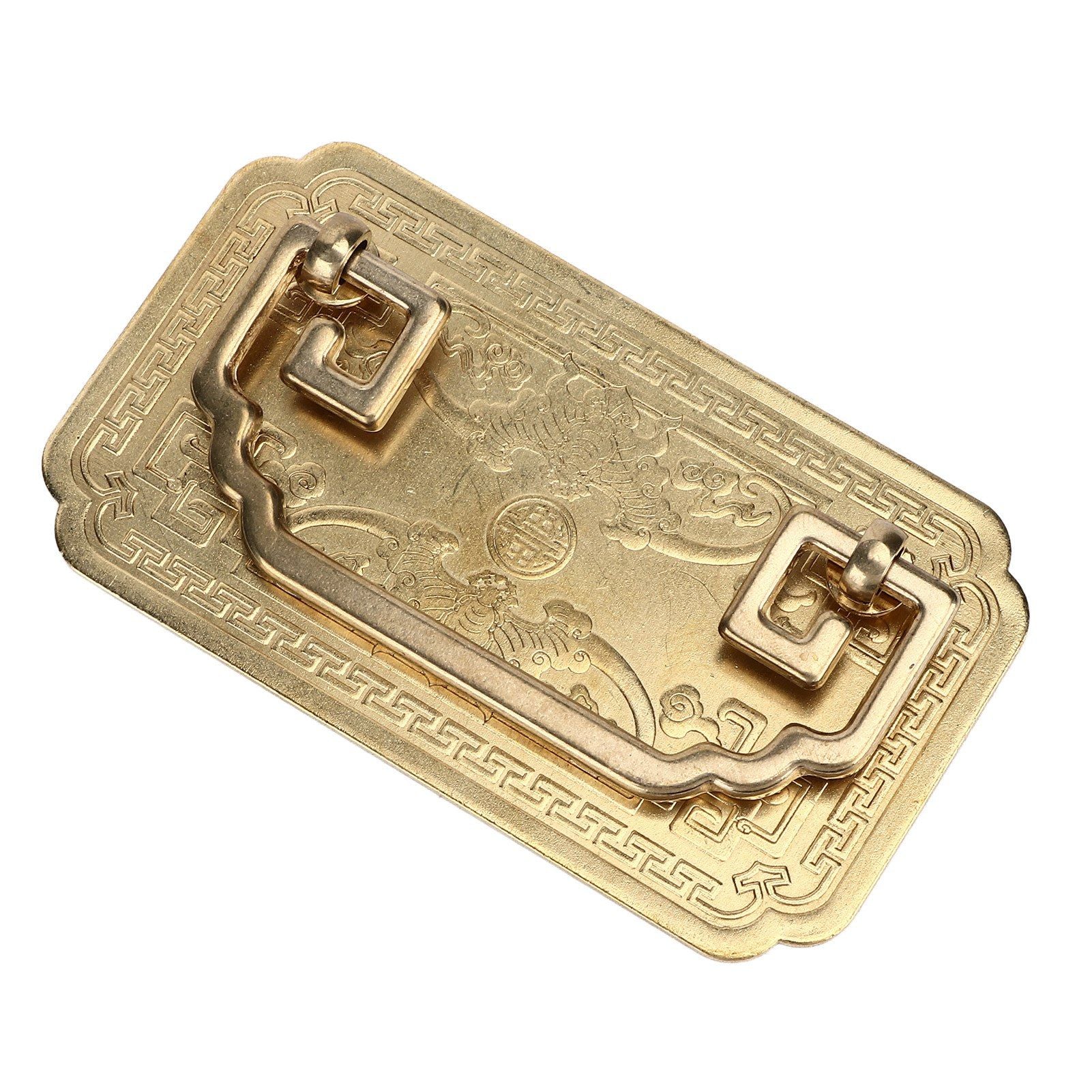 Antique Drawer Handle Tetragonal Bat Handle Antique Chinese Retro Style Drawer Pulls with 2 Screws for V1294-YM0523-3114220036511