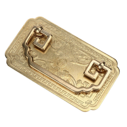 Antique Drawer Handle Tetragonal Bat Handle Antique Chinese Retro Style Drawer Pulls with 2 Screws for V1294-YM0523-3114220036511