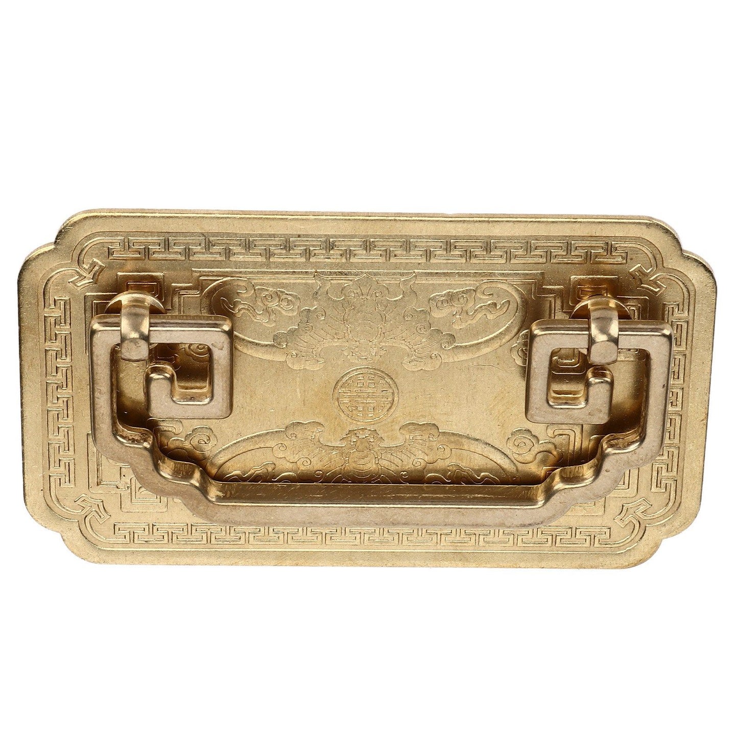 Antique Drawer Handle Tetragonal Bat Handle Antique Chinese Retro Style Drawer Pulls with 2 Screws for V1294-YM0523-3114220036511