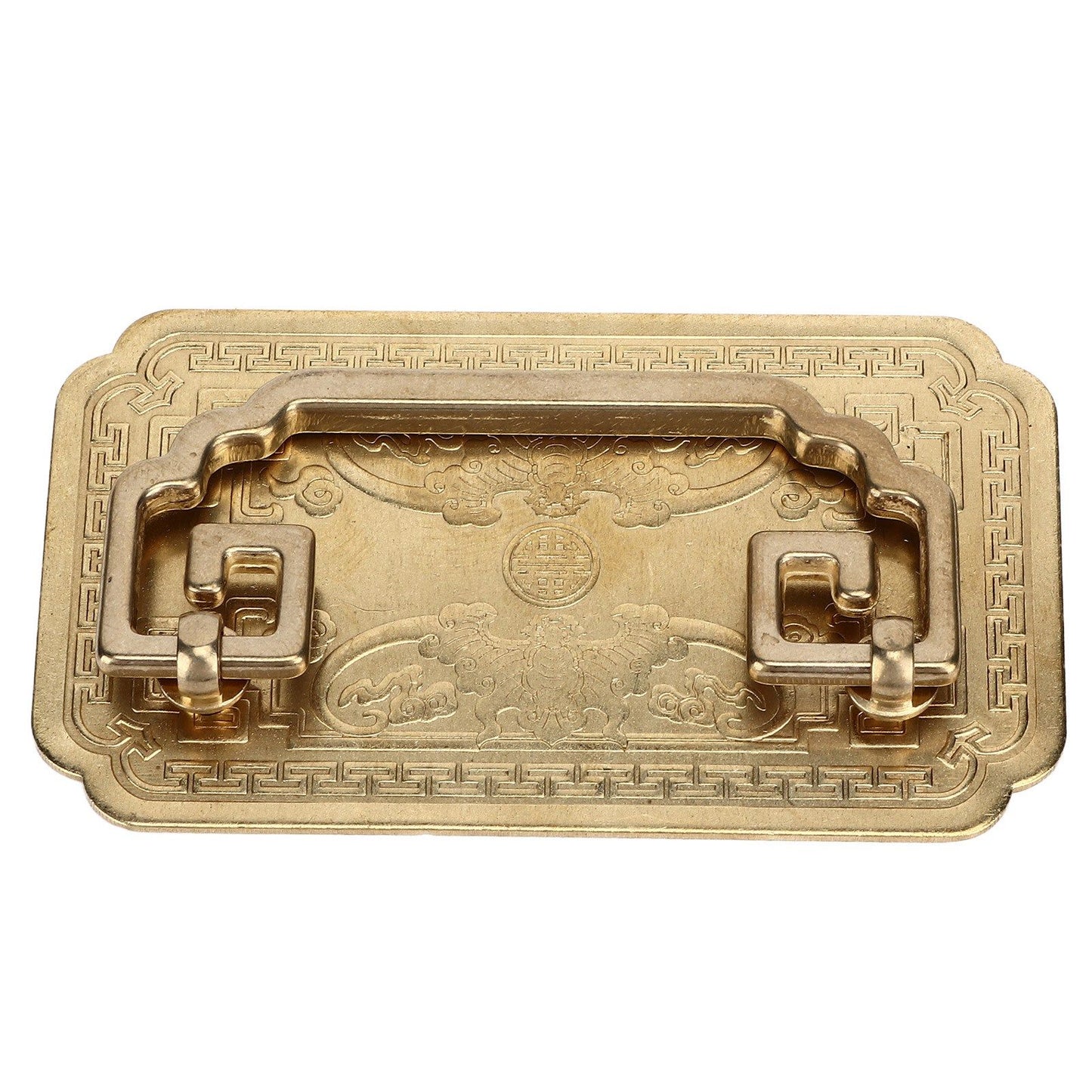 Antique Drawer Handle Tetragonal Bat Handle Antique Chinese Retro Style Drawer Pulls with 2 Screws for V1294-YM0523-3114220036511