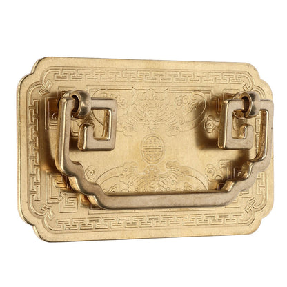 Antique Drawer Handle Tetragonal Bat Handle Antique Chinese Retro Style Drawer Pulls with 2 Screws for V1294-YM0523-3114220036511