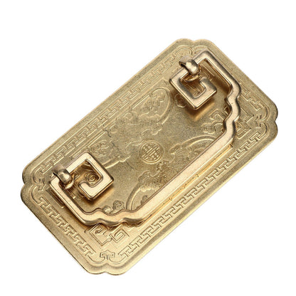 Antique Drawer Handle Tetragonal Bat Handle Antique Chinese Retro Style Drawer Pulls with 2 Screws for V1294-YM0523-3114220036511