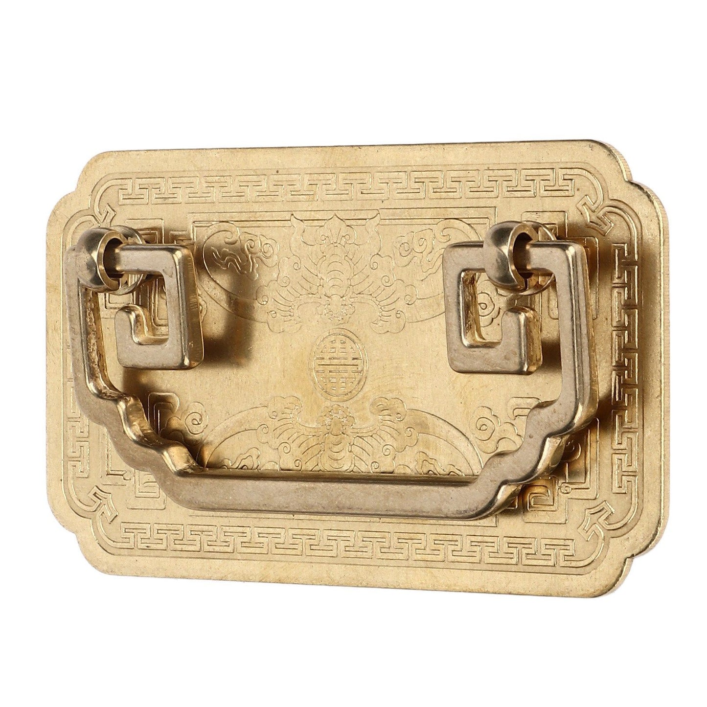 Antique Drawer Handle Tetragonal Bat Handle Antique Chinese Retro Style Drawer Pulls with 2 Screws for V1294-YM0523-3114220036511