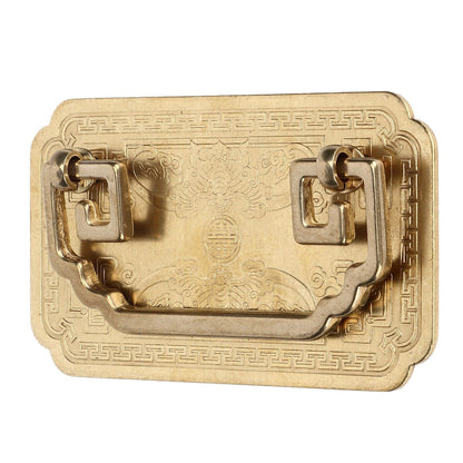 Antique Drawer Handle Tetragonal Bat Handle Antique Chinese Retro Style Drawer Pulls with 2 Screws for V1294-YM0523-3114220036511