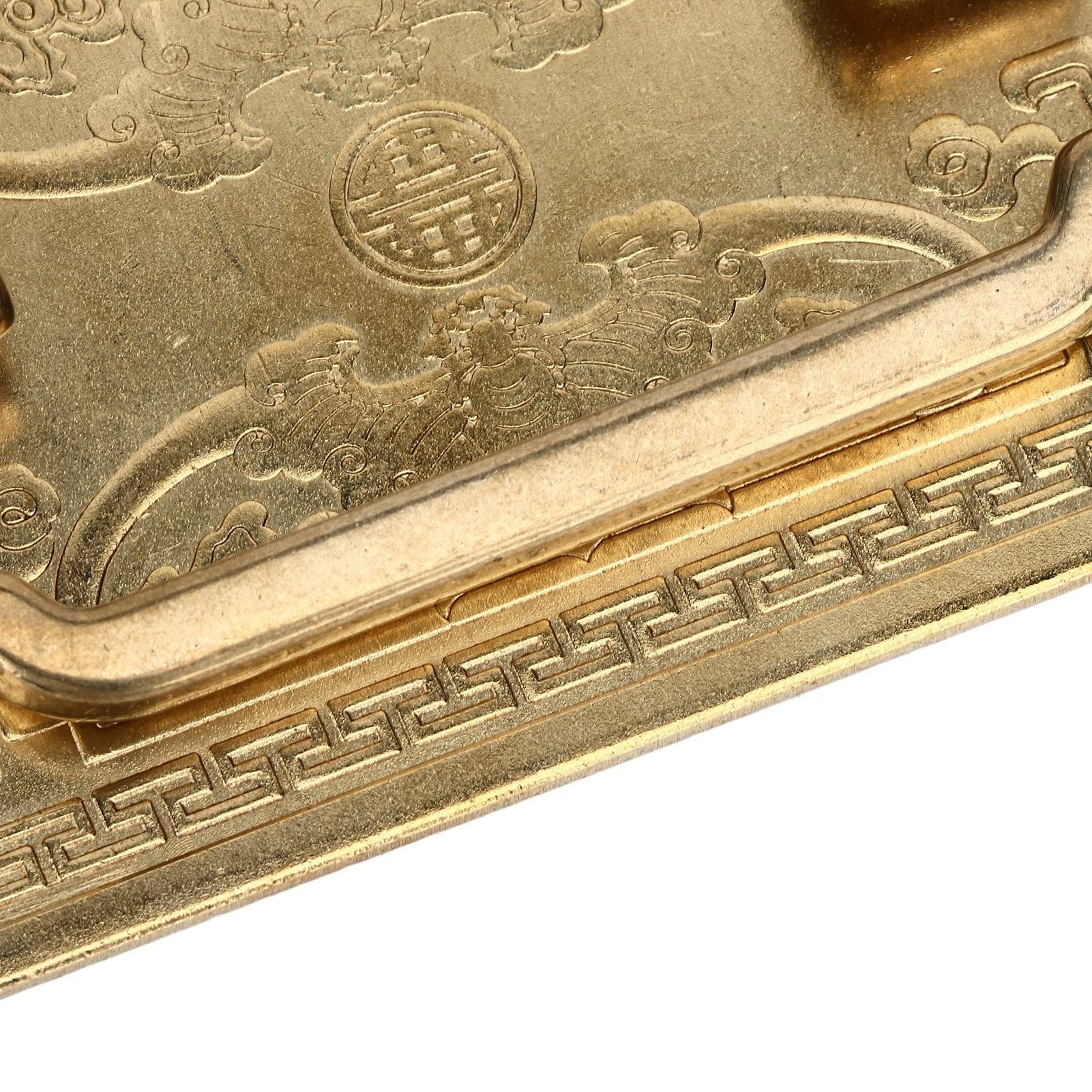 Antique Drawer Handle Tetragonal Bat Handle Antique Chinese Retro Style Drawer Pulls with 2 Screws for V1294-YM0523-3114220036511