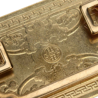 Antique Drawer Handle Tetragonal Bat Handle Antique Chinese Retro Style Drawer Pulls with 2 Screws for V1294-YM0523-3114220036511