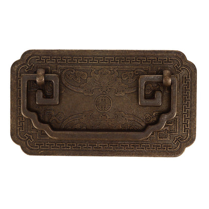 Antique Drawer Handle Tetragonal Bat Handle Antique Chinese Retro Style Drawer Pulls with 2 Screws for V1294-YM0523-3114220036512