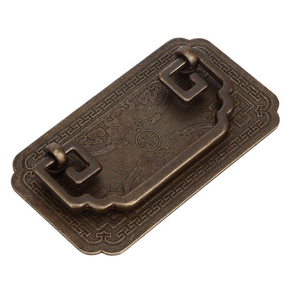 Antique Drawer Handle Tetragonal Bat Handle Antique Chinese Retro Style Drawer Pulls with 2 Screws for V1294-YM0523-3114220036512