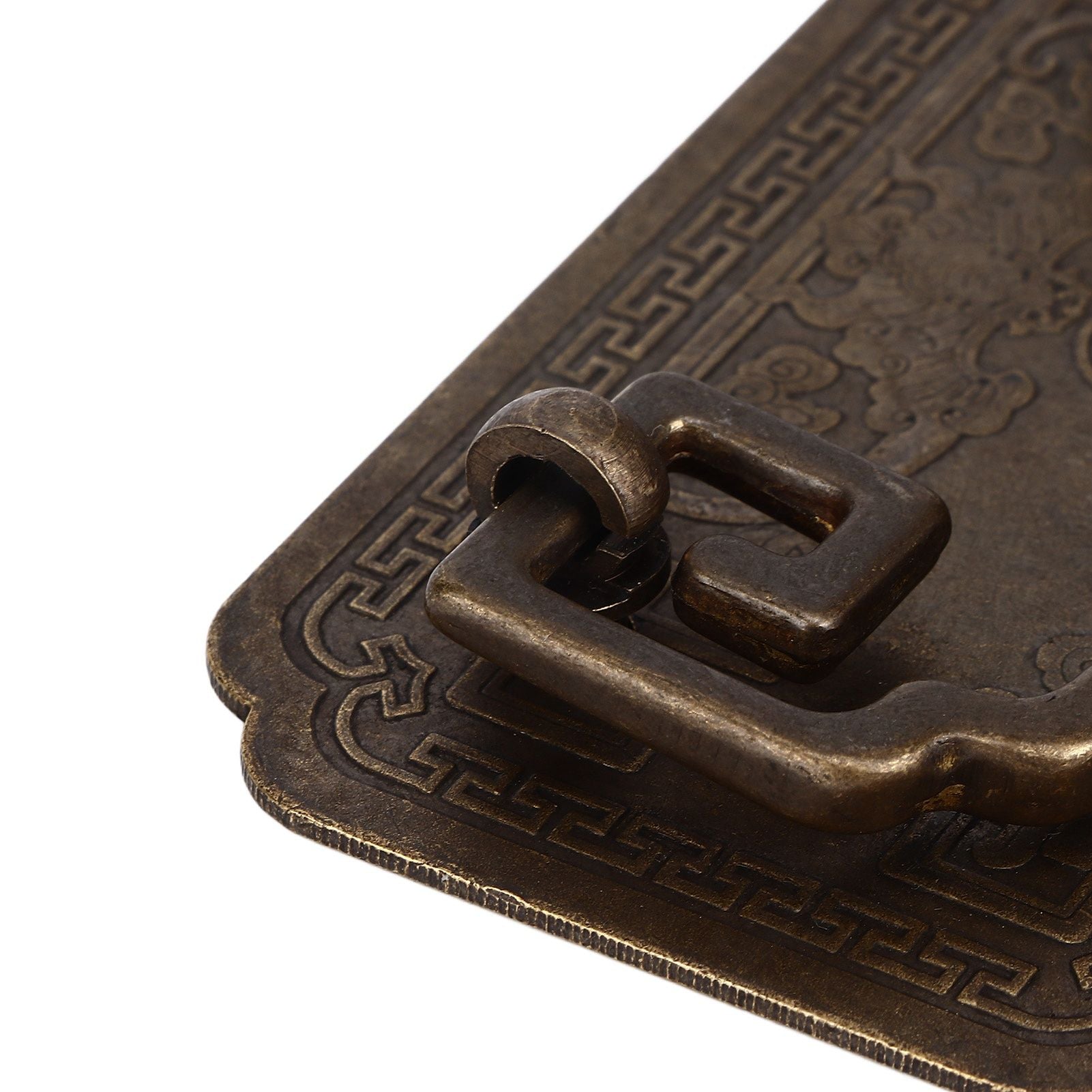Antique Drawer Handle Tetragonal Bat Handle Antique Chinese Retro Style Drawer Pulls with 2 Screws for V1294-YM0523-3114220036512