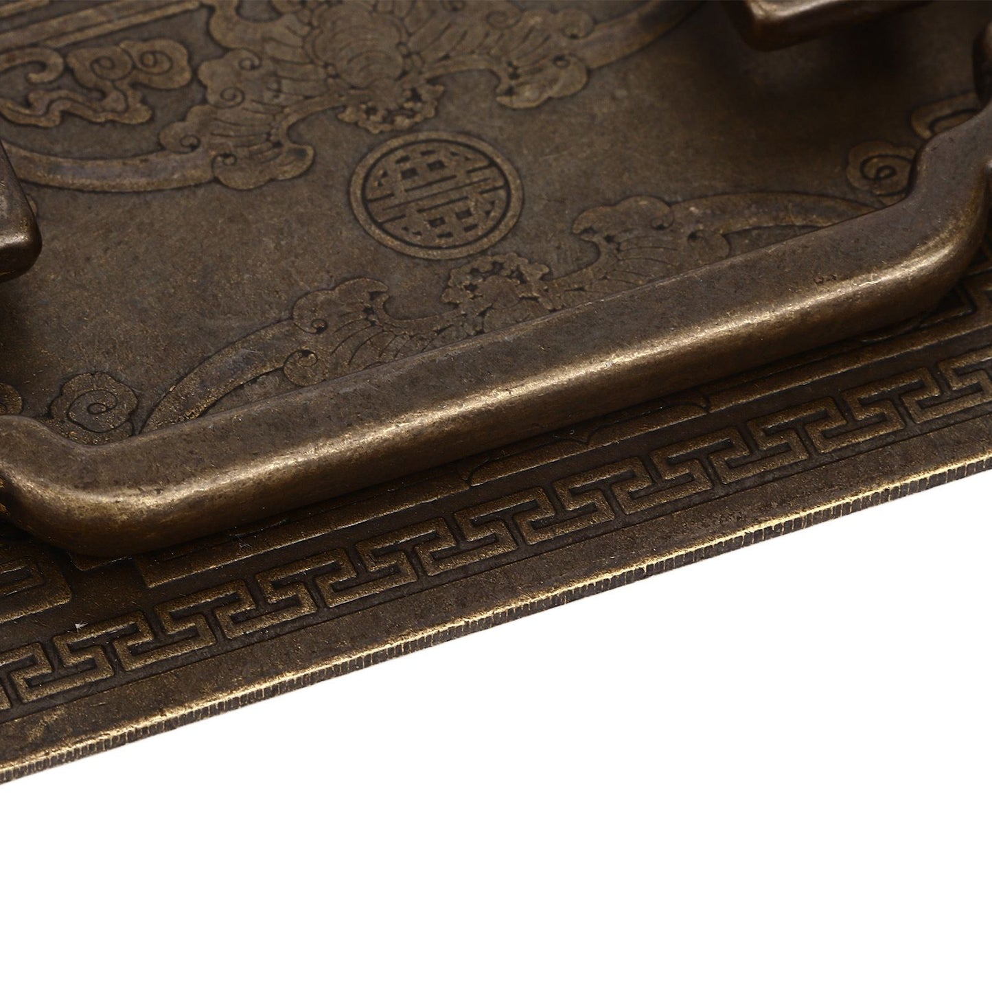 Antique Drawer Handle Tetragonal Bat Handle Antique Chinese Retro Style Drawer Pulls with 2 Screws for V1294-YM0523-3114220036512