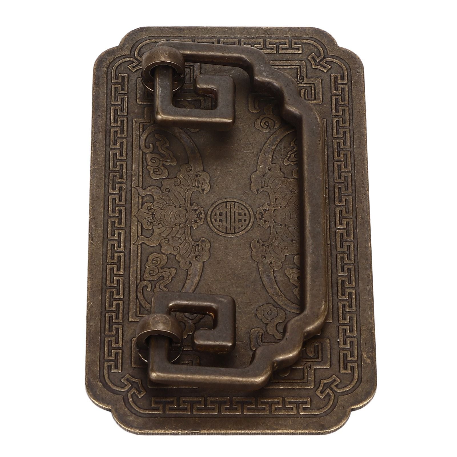 Antique Drawer Handle Tetragonal Bat Handle Antique Chinese Retro Style Drawer Pulls with 2 Screws for V1294-YM0523-3114220036512