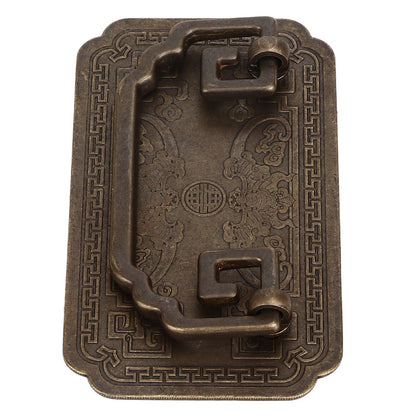Antique Drawer Handle Tetragonal Bat Handle Antique Chinese Retro Style Drawer Pulls with 2 Screws for V1294-YM0523-3114220036512