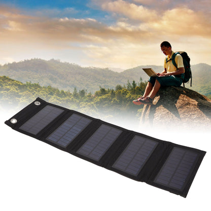 Solar Panel Charger 10W 5V High Conversion Efficiency Semi Flexible Foldable Portable Solar Panel for Mobile V1294-YM0523-3114220037511