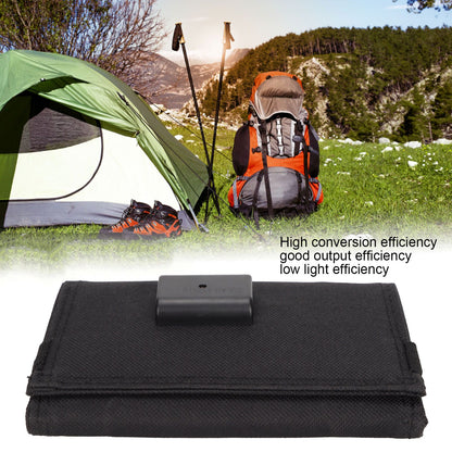 Solar Panel Charger 10W 5V High Conversion Efficiency Semi Flexible Foldable Portable Solar Panel for Mobile V1294-YM0523-3114220037511