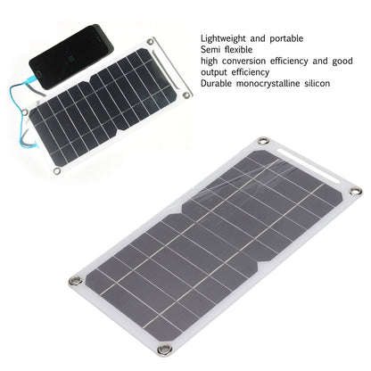 Solar Panel 6W 5V Monocrystalline Silicon Durable Semi Flexible Portable Solar Panel Charger for Car Boat V1294-YM0523-3114220037911