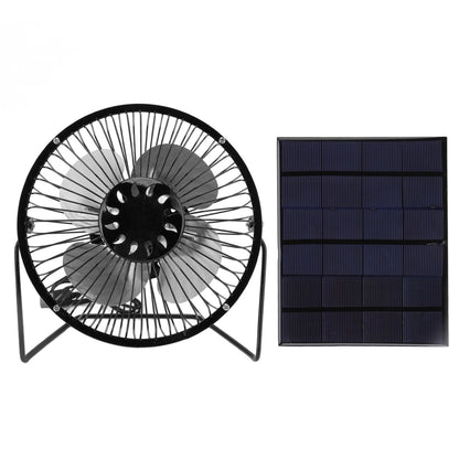 Mini Solar Fan 6V 3.5W USB Solar Powered Black Polysilicon Material Portable Solar Panel Fan for Picnic V1294-YM0523-3114220038211
