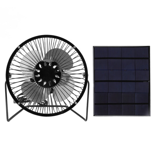 Mini Solar Fan 6V 3.5W USB Solar Powered Black Polysilicon Material Portable Solar Panel Fan for Picnic V1294-YM0523-3114220038211