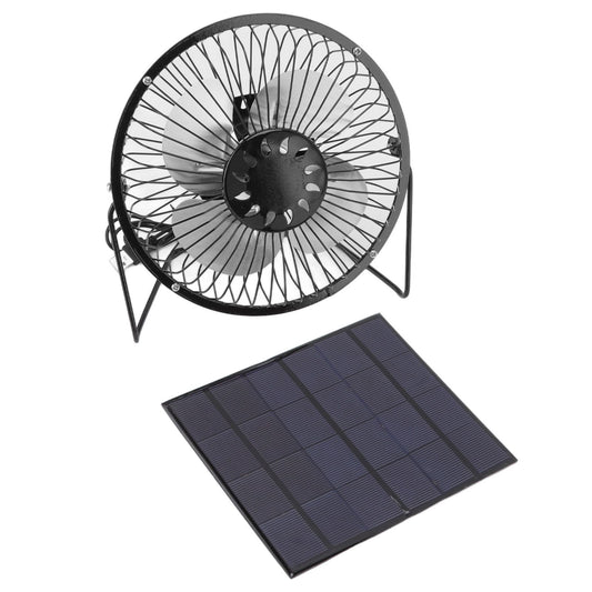 Mini Solar Fan 6V 3.5W USB Solar Powered Black Polysilicon Material Portable Solar Panel Fan for Picnic V1294-YM0523-3114220038211