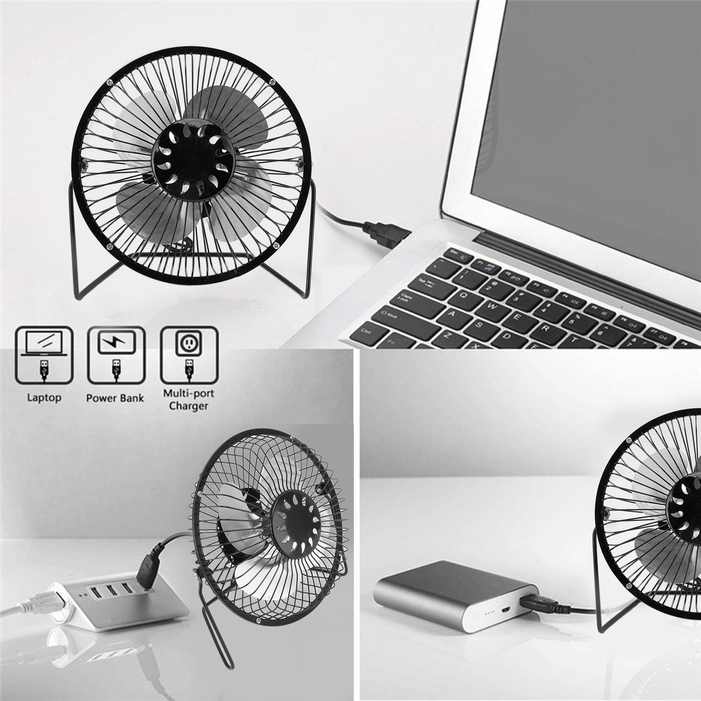 Mini Solar Fan 6V 3.5W USB Solar Powered Black Polysilicon Material Portable Solar Panel Fan for Picnic V1294-YM0523-3114220038211