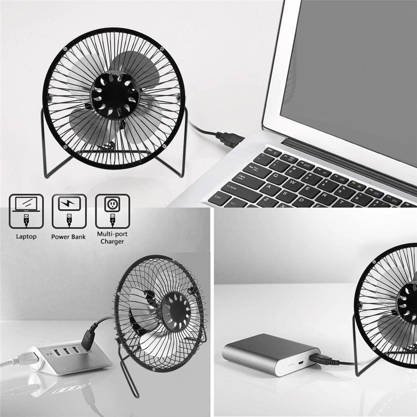 Mini Solar Fan 6V 3.5W USB Solar Powered Black Polysilicon Material Portable Solar Panel Fan for Picnic V1294-YM0523-3114220038211