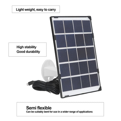 5W Solar Panel Multifunction High Efficiency Polycrystalline Silicon Portable Solar Panel Kit for Boat V1294-YM0523-3114220039411
