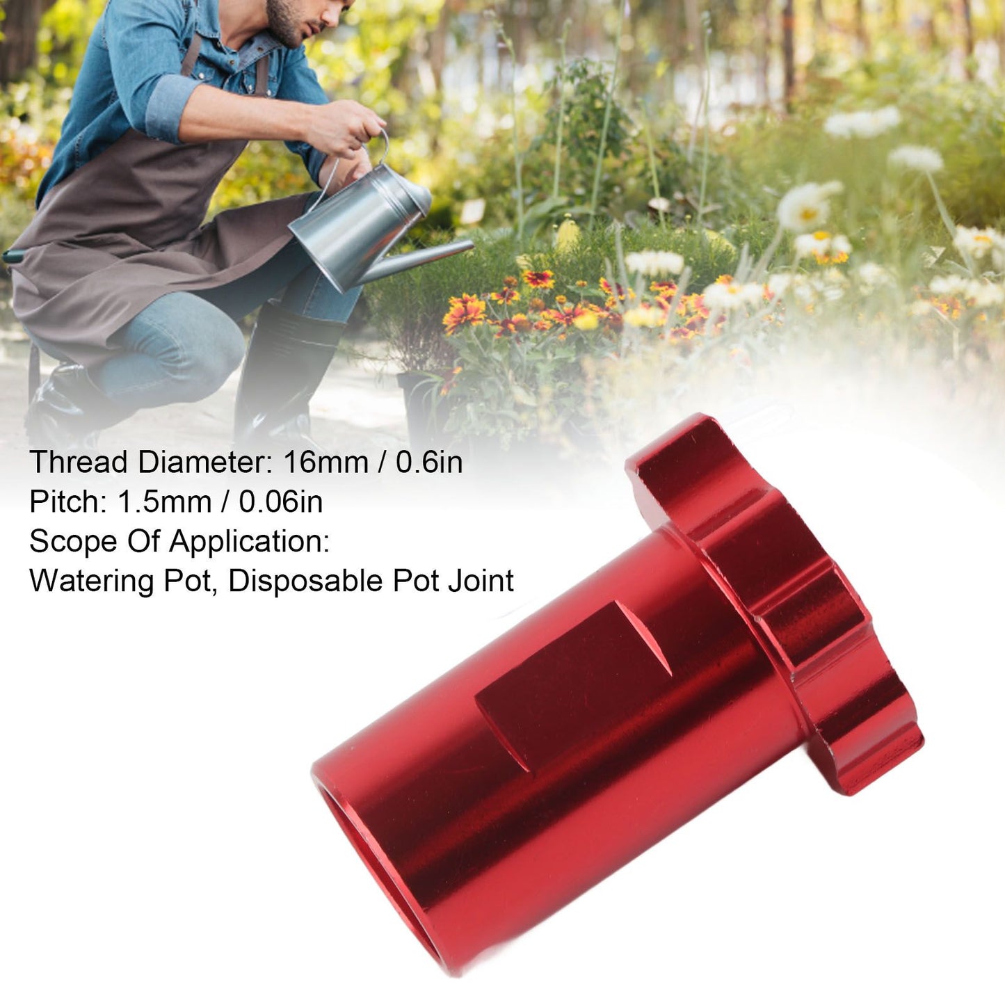 M16 1.5mm Spray Cup Connector Pot Joints Stainless Steel Disposable Pot Connector Airbrush Adapter Internal V1294-YM0523-3114220040011
