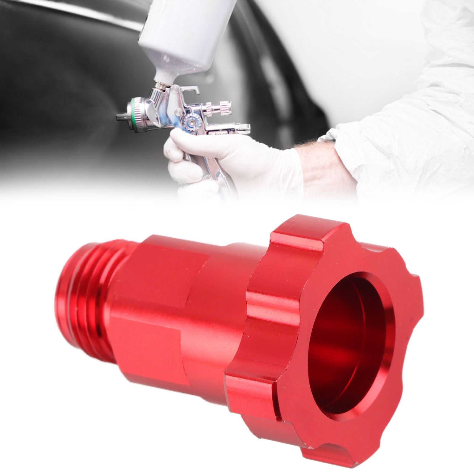 M16 1.5mm Spray Cup Connector Pot Joints Stainless Steel Disposable Pot Connector Airbrush Adapter External V1294-YM0523-3114220040012