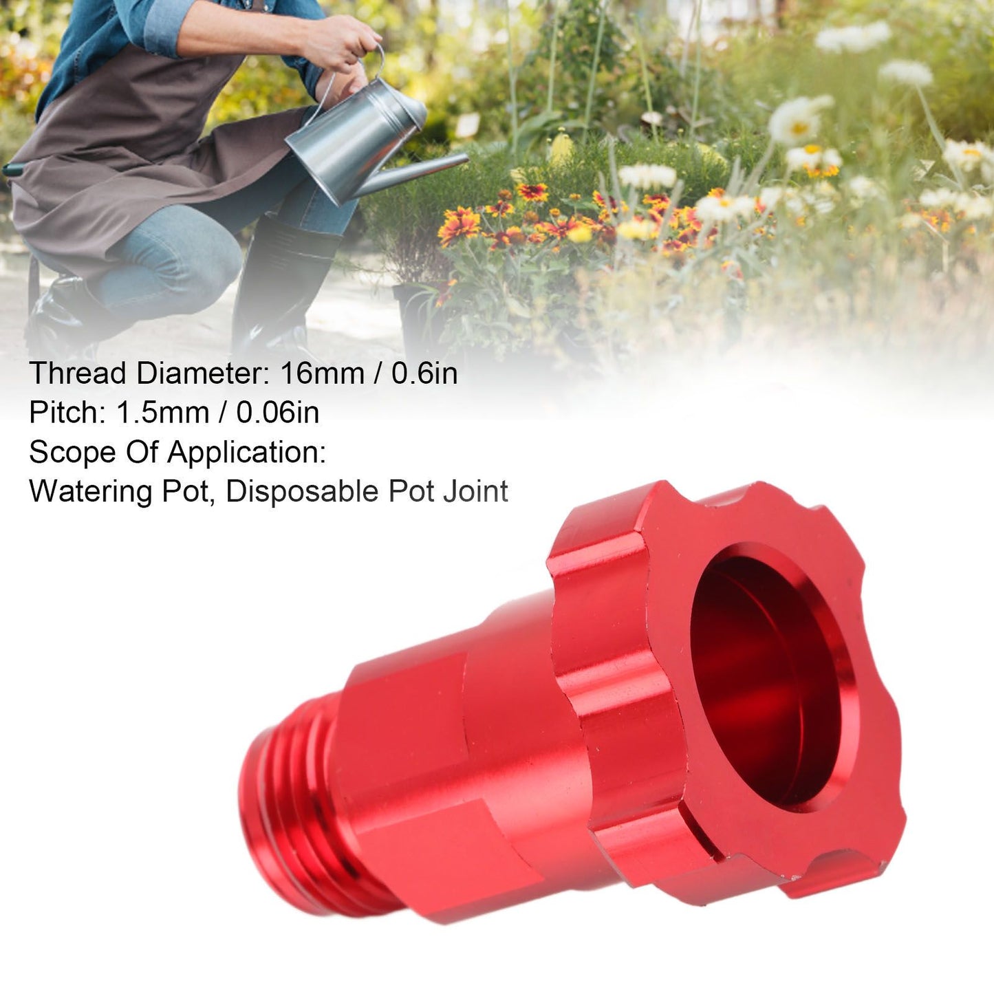 M16 1.5mm Spray Cup Connector Pot Joints Stainless Steel Disposable Pot Connector Airbrush Adapter External V1294-YM0523-3114220040012