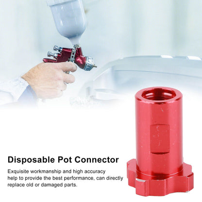 Spray Cup Connector Stainless Steel Disposable Pot Connector Airbrush Adapter Watering Can Connector Internal V1294-YM0523-3114220040111