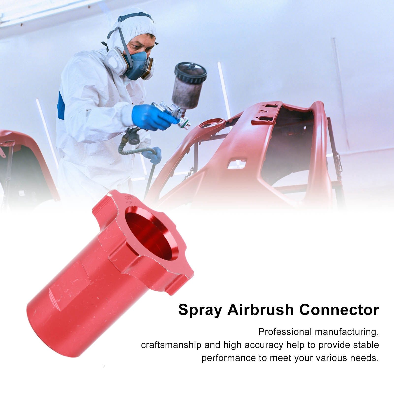 Spray Cup Connector Stainless Steel Disposable Pot Connector Airbrush Adapter Watering Can Connector Internal V1294-YM0523-3114220040111