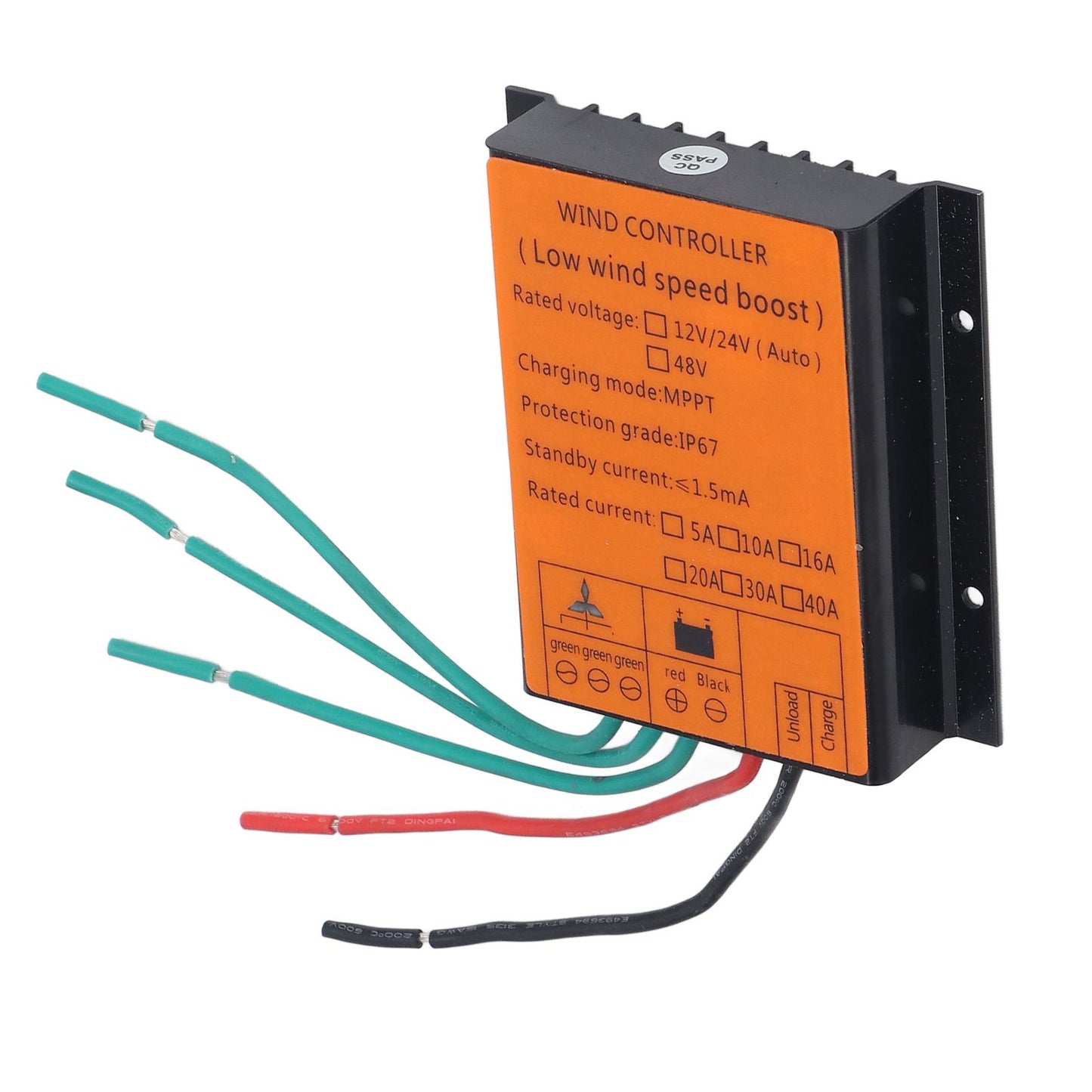 Wind Charge Controller 48V 600W MPPT Low Voltage Charging IP67 Protection Step Up Wind Energy Controllers 10A V1294-YM0523-3114220040312