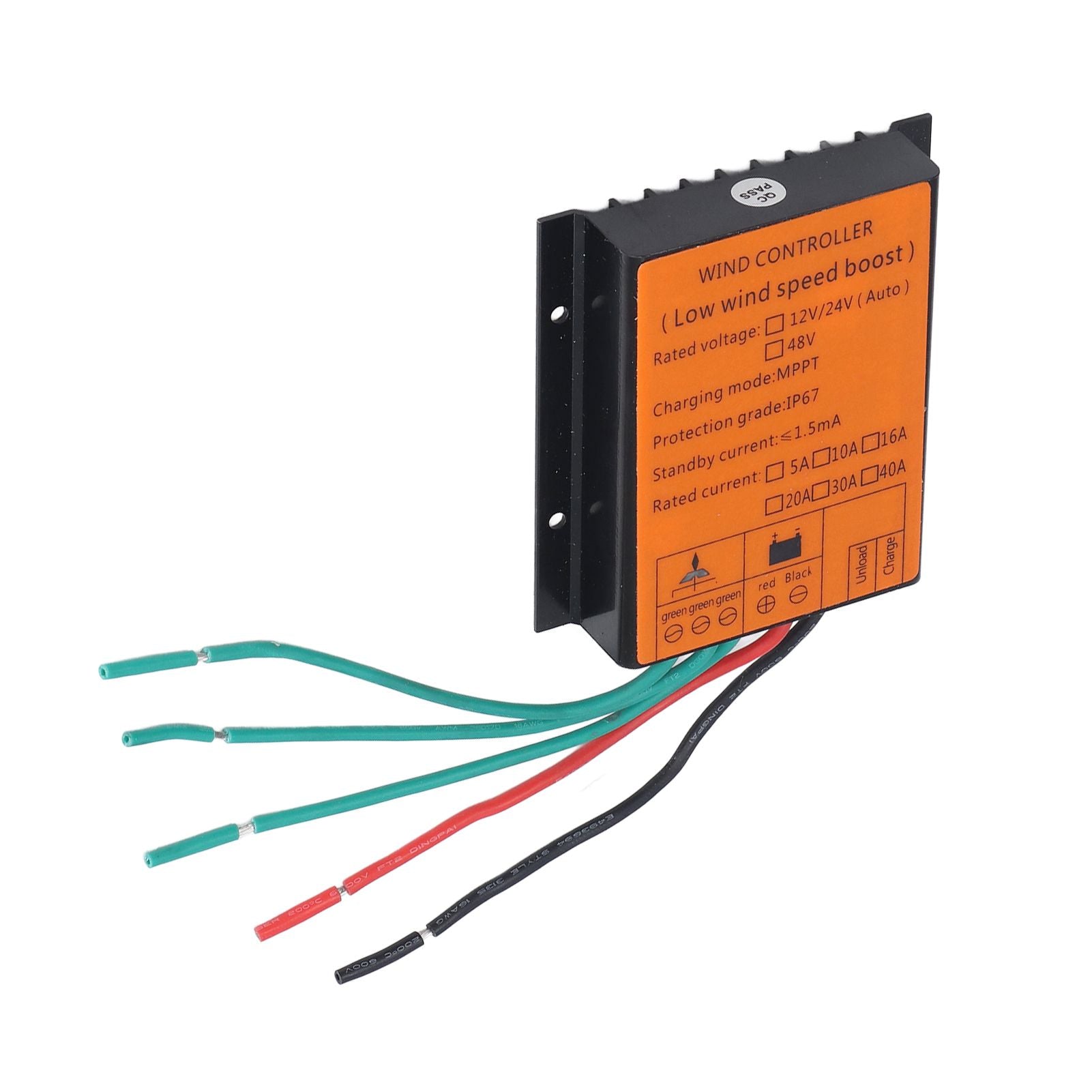 Wind Charge Controller 48V 600W MPPT Low Voltage Charging IP67 Protection Step Up Wind Energy Controllers 10A V1294-YM0523-3114220040312