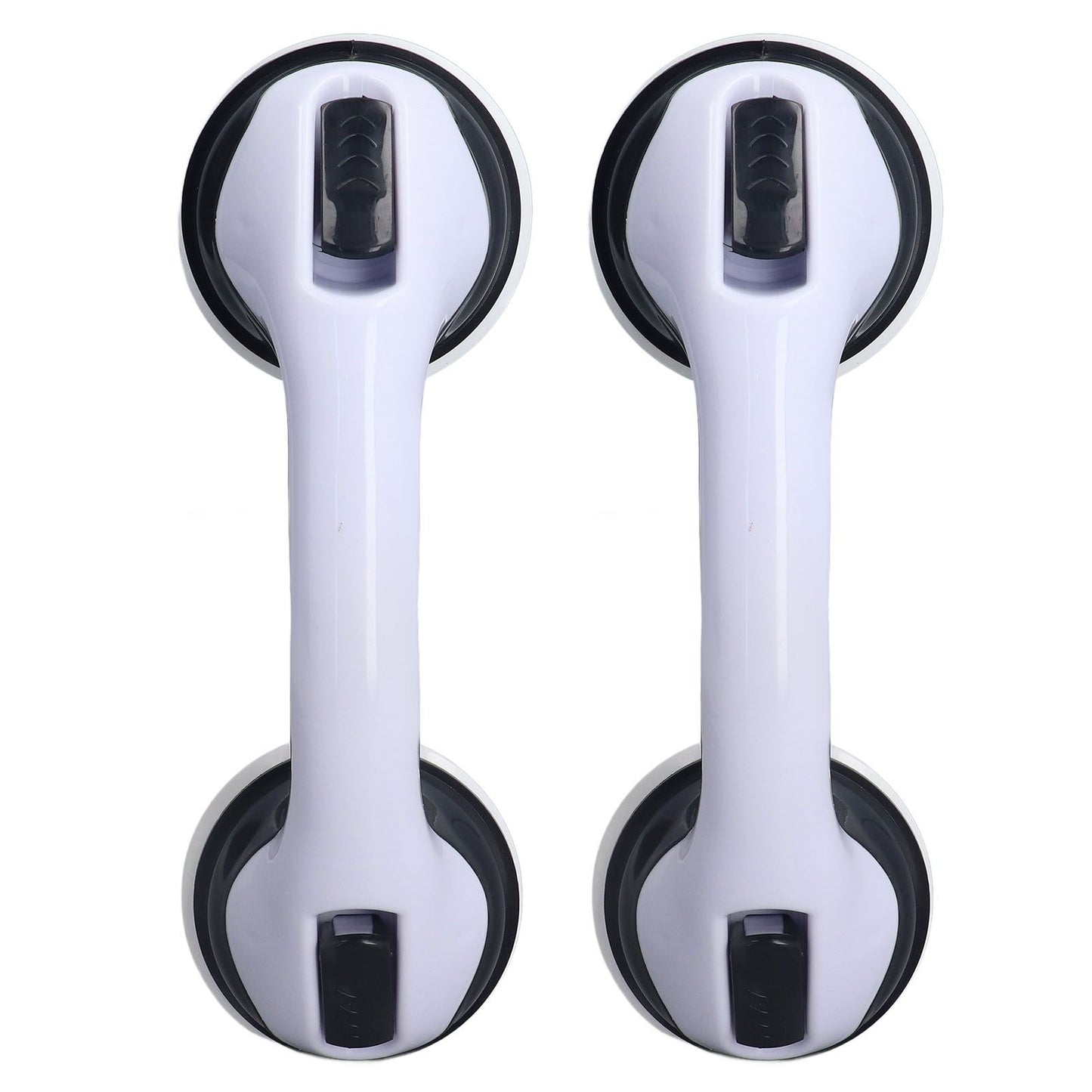 2pcs Shower Handle Curved Design Double Lock Security Toolless Installation Plastic Shower Support Bar for V1294-YM0523-3114220041111