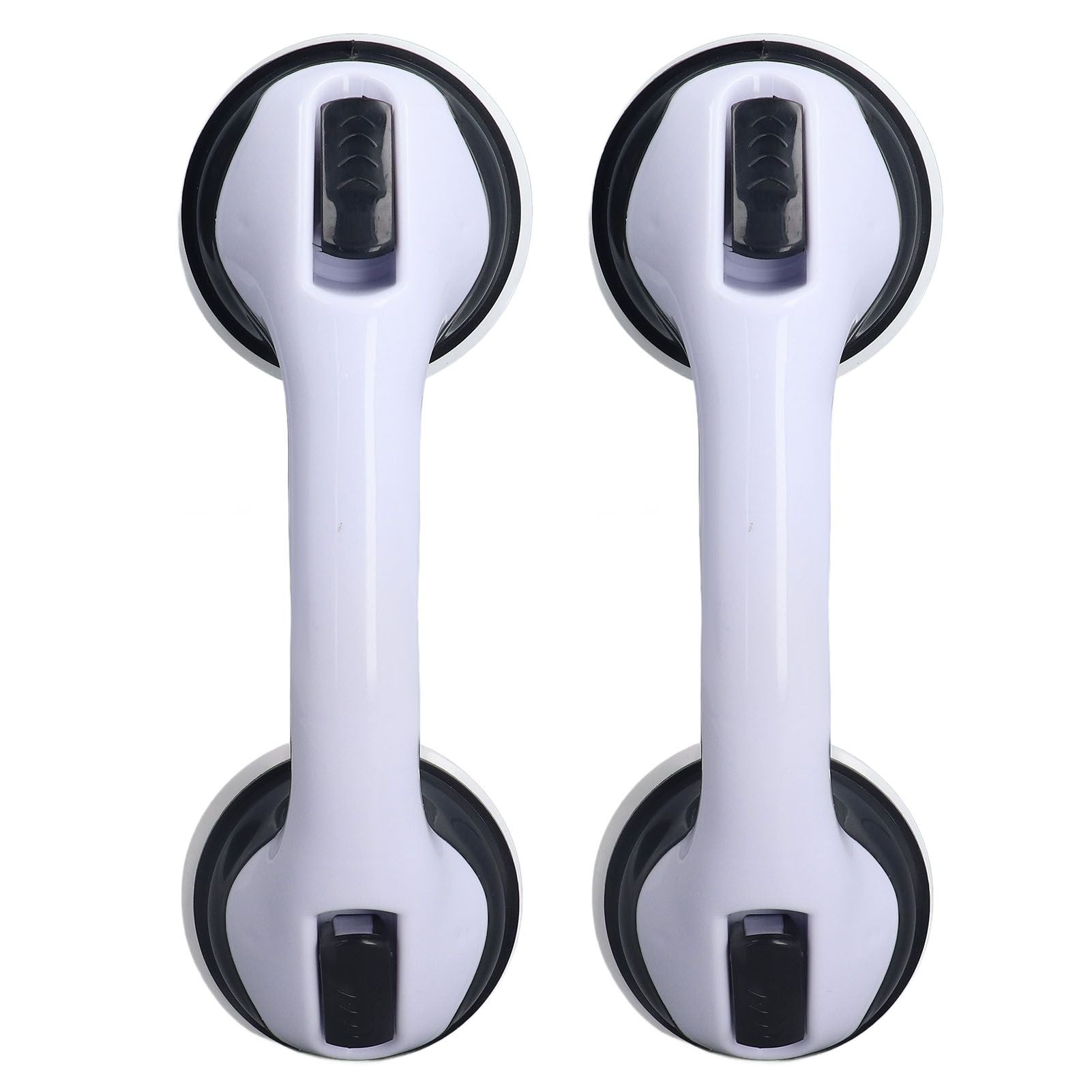 2pcs Shower Handle Curved Design Double Lock Security Toolless Installation Plastic Shower Support Bar for V1294-YM0523-3114220041111