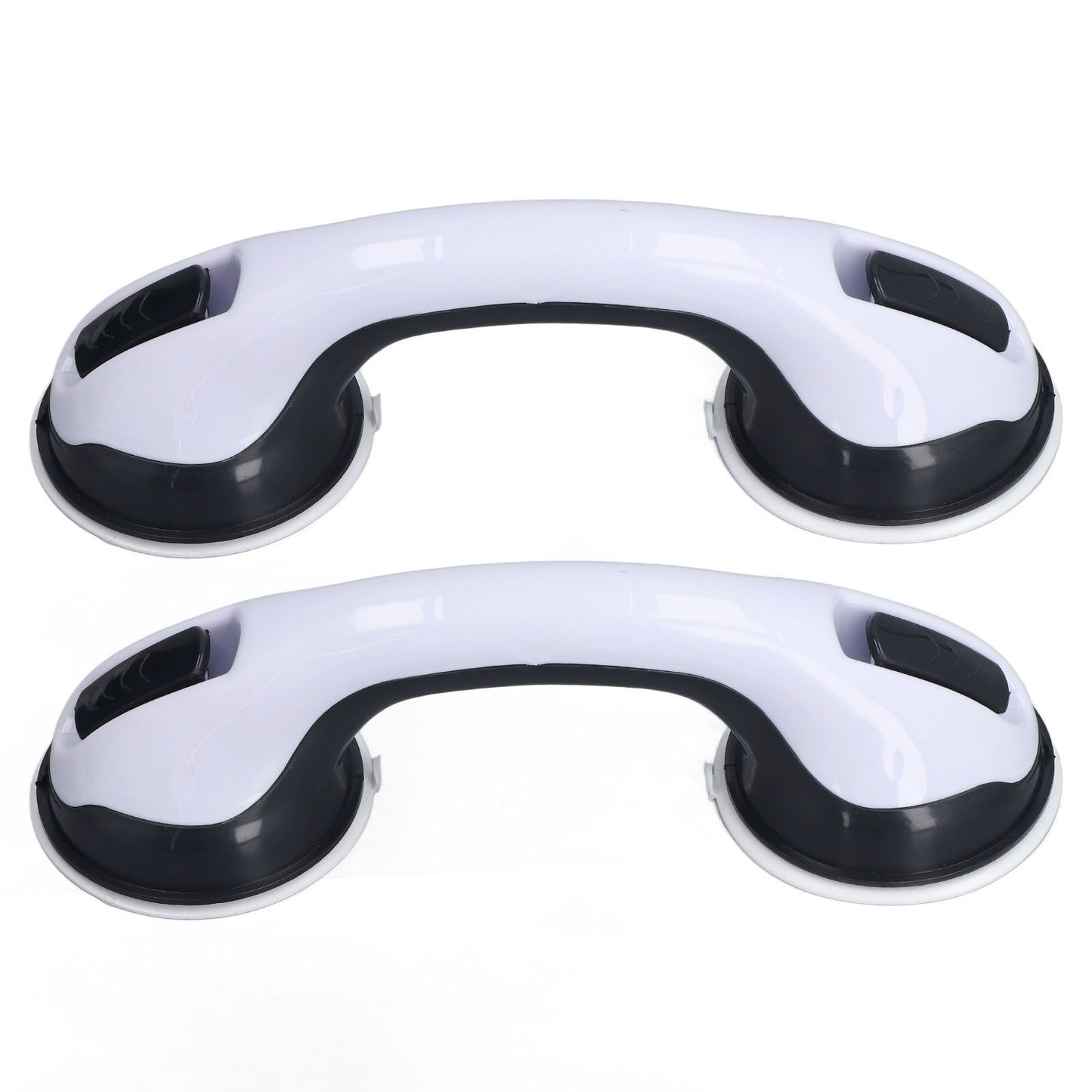 2pcs Shower Handle Curved Design Double Lock Security Toolless Installation Plastic Shower Support Bar for V1294-YM0523-3114220041111