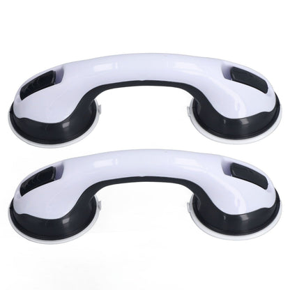 2pcs Shower Handle Curved Design Double Lock Security Toolless Installation Plastic Shower Support Bar for V1294-YM0523-3114220041111