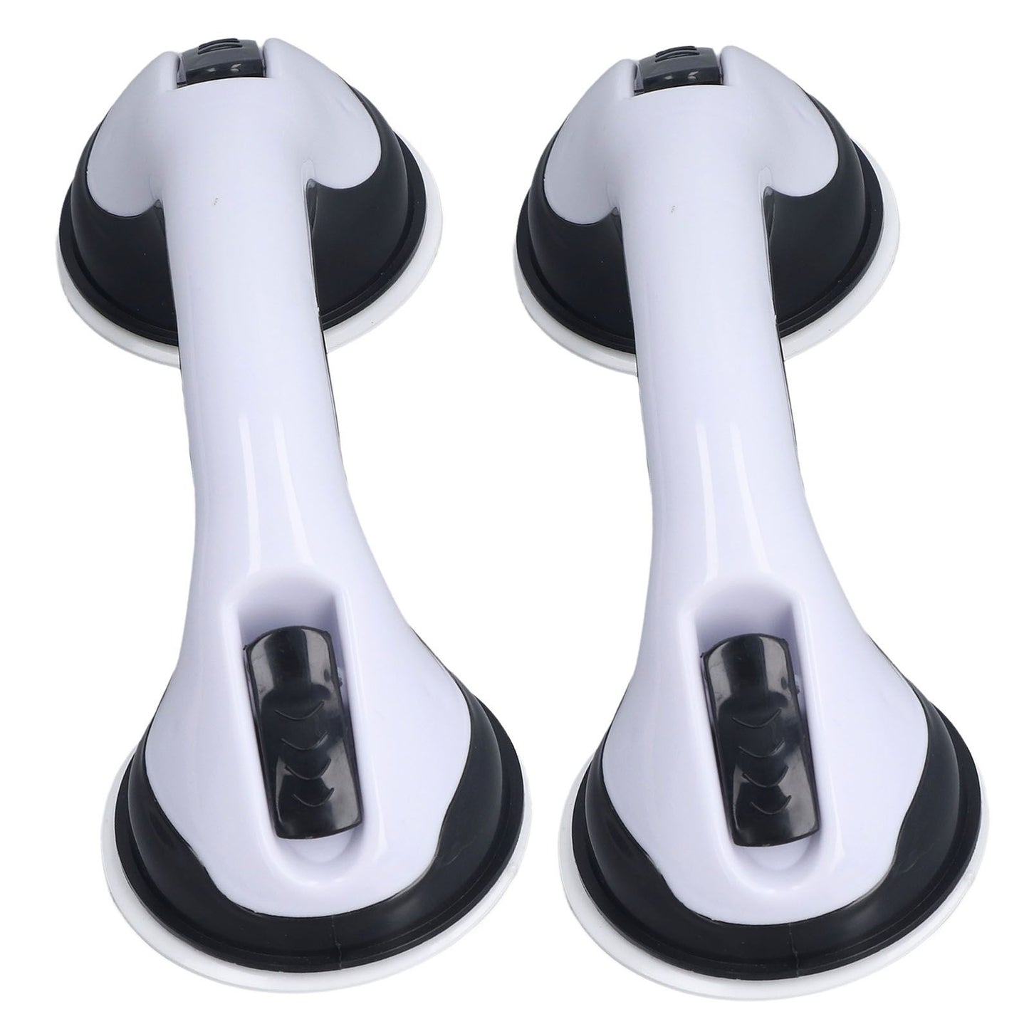2pcs Shower Handle Curved Design Double Lock Security Toolless Installation Plastic Shower Support Bar for V1294-YM0523-3114220041111