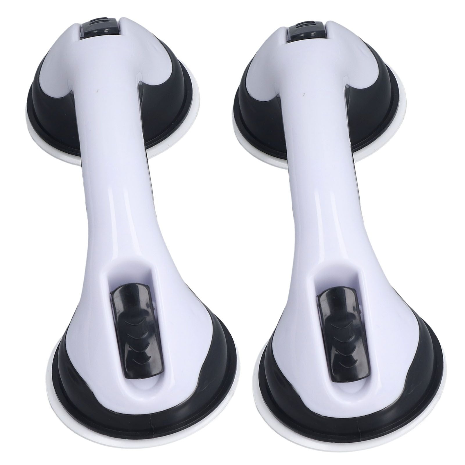 2pcs Shower Handle Curved Design Double Lock Security Toolless Installation Plastic Shower Support Bar for V1294-YM0523-3114220041111