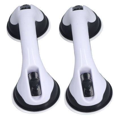 2pcs Shower Handle Curved Design Double Lock Security Toolless Installation Plastic Shower Support Bar for V1294-YM0523-3114220041111