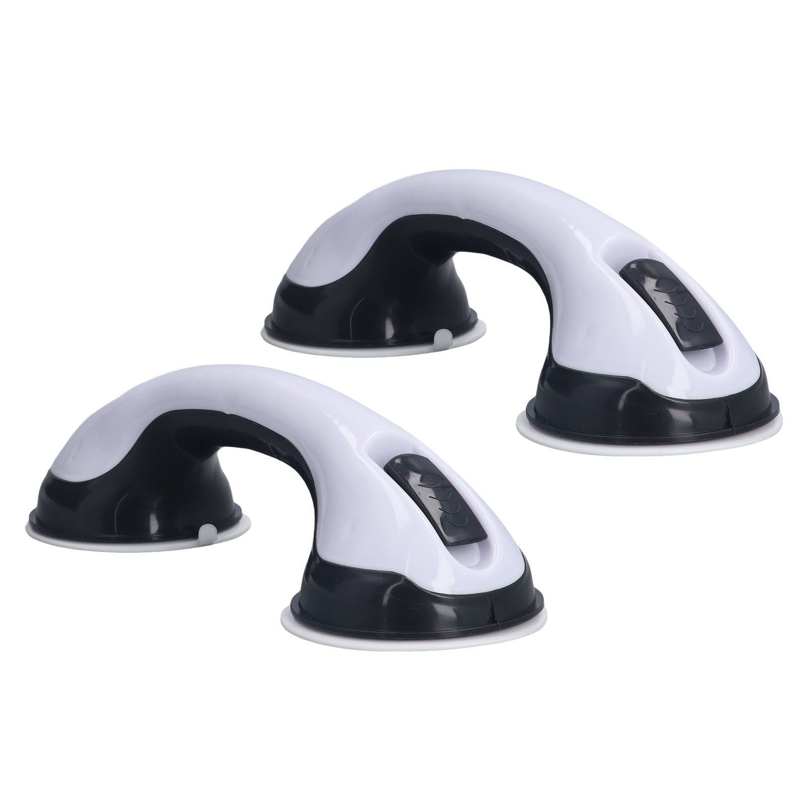 2pcs Shower Handle Curved Design Double Lock Security Toolless Installation Plastic Shower Support Bar for V1294-YM0523-3114220041111